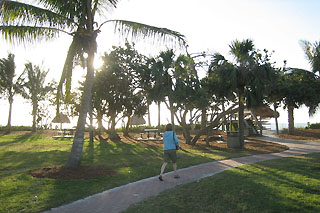 Naples beach walkway