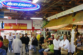 inside the Flamingo Island Flea market